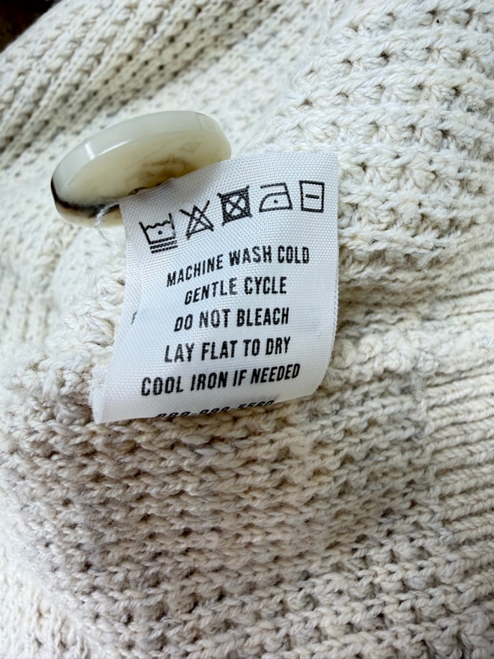 Buck Mason NWT Seafarer Cotton Cropped Cardigan Marled Sand Ivory Size XL - Picture 15 of 15